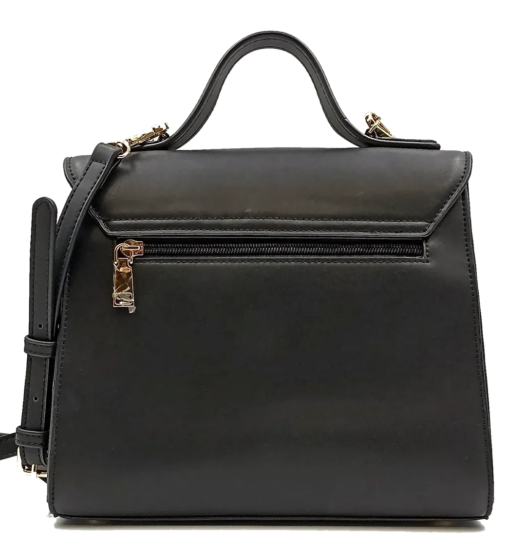 Seidenfeld Damen Ledertasche schwarz – Bild 3