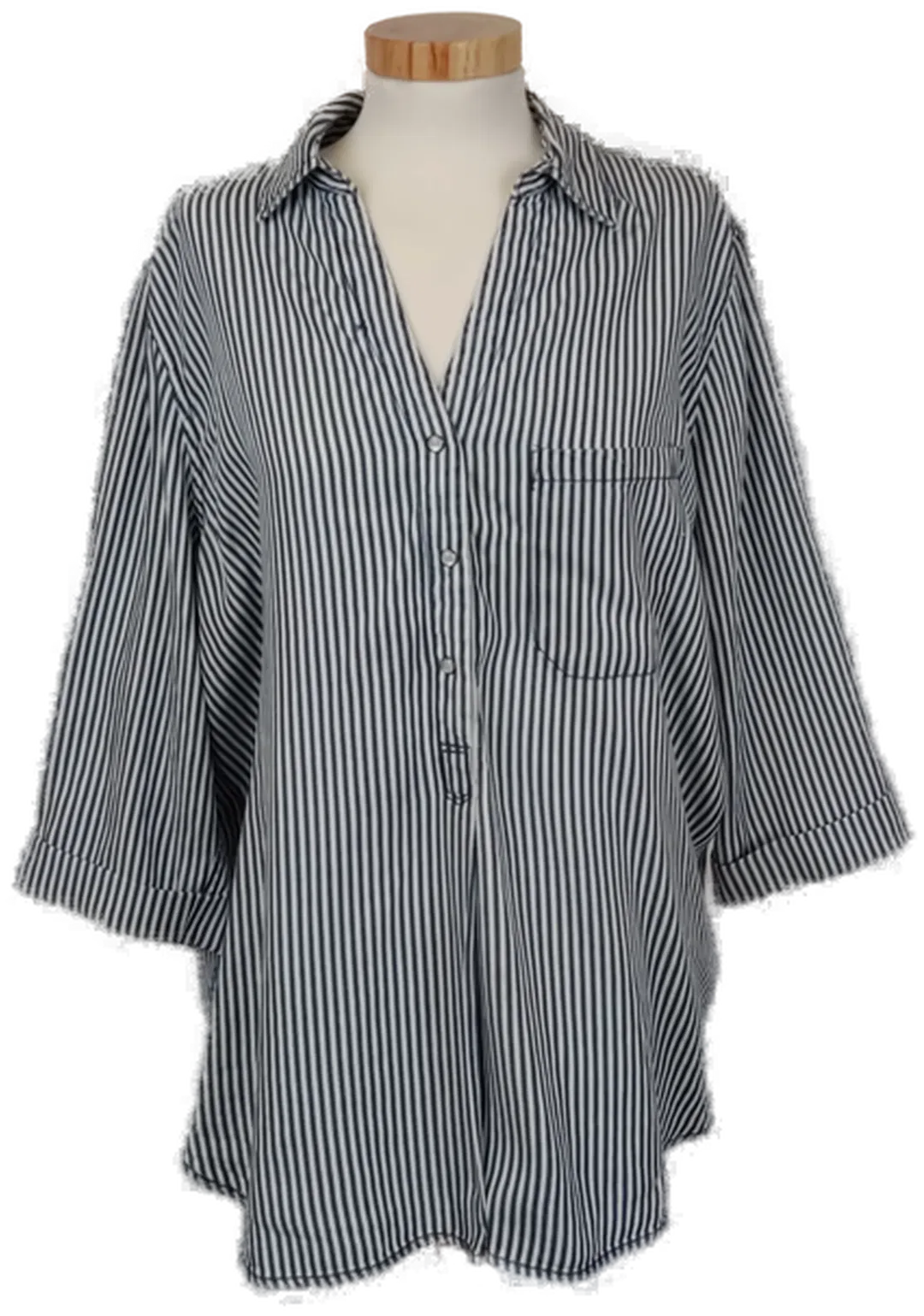 S.Oliver Damen Schlupfbluse Blau/weiß gestreift Gr. 40 - Bild 4
