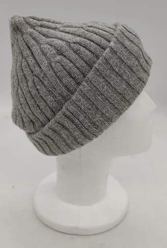 H&M Damenstrickhaube/mütze in hellgrau – Bild 2