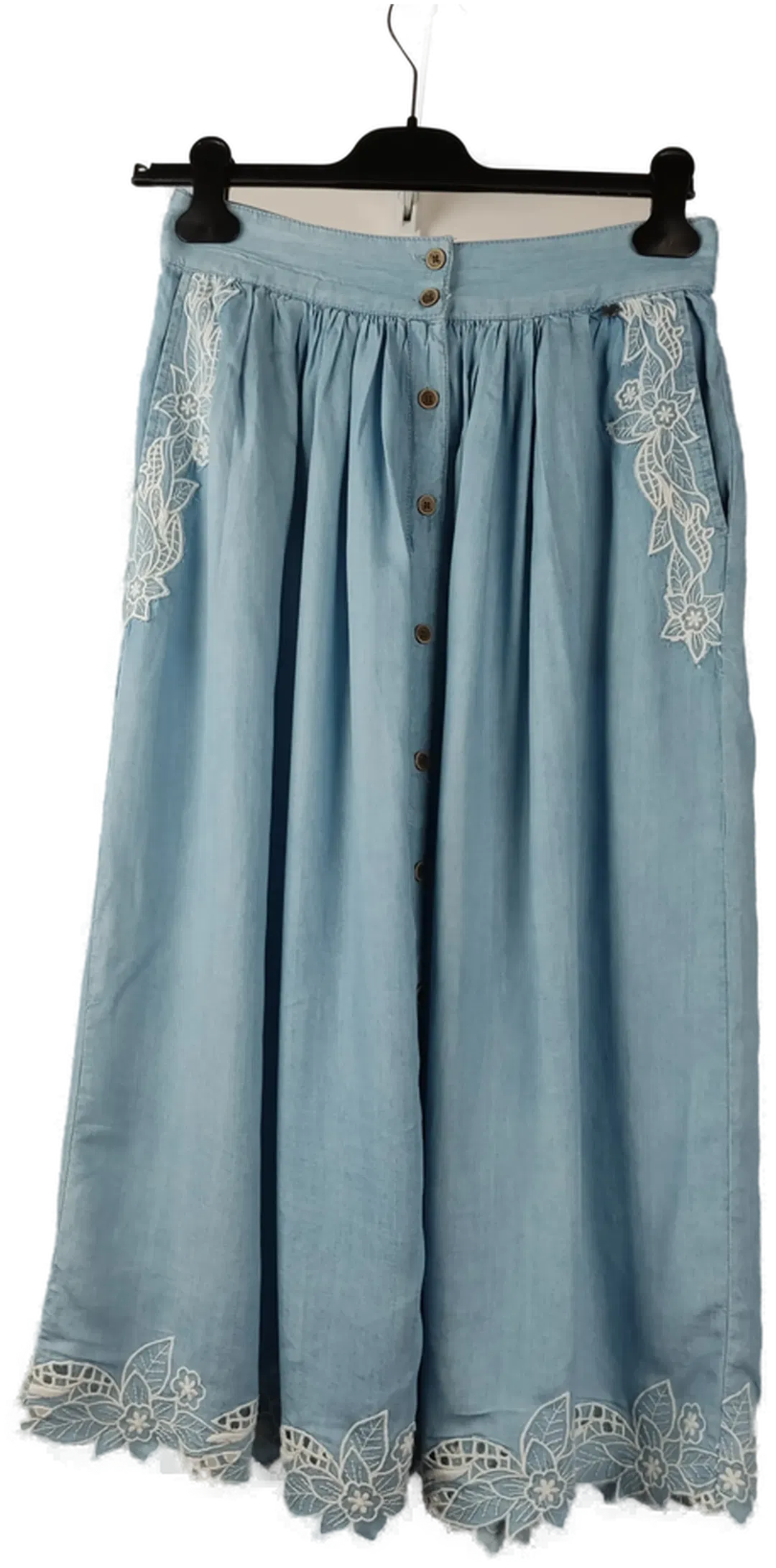 Pepe Jeans Damen Rock durchgeknöpft blau- M/38 - Bild 4