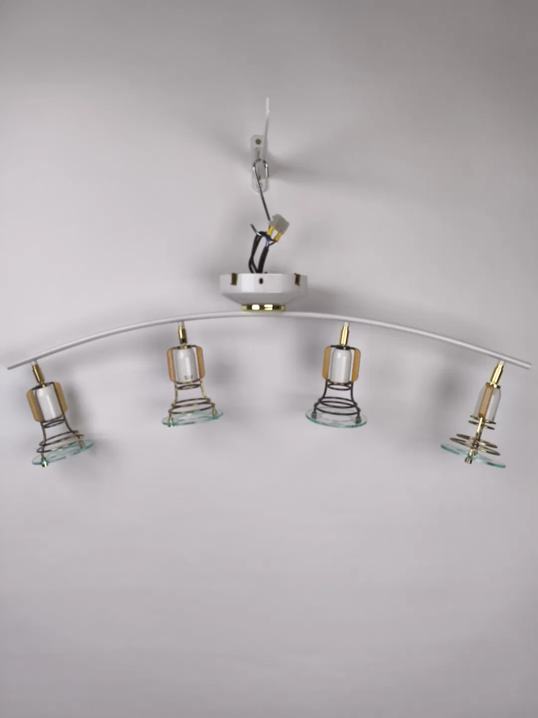 Deckenlampe, Metall/Holz/Glas - Bild 4