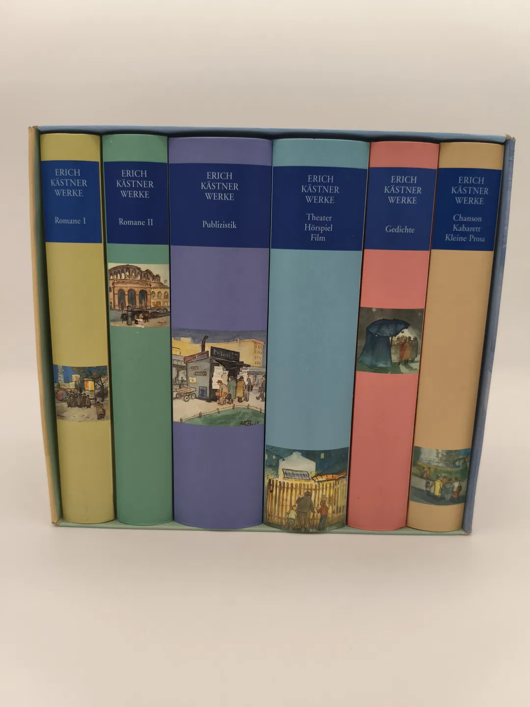 Erich Kästner Werke - Romane I - Romane II - Publizistik - Theater Hörspiel Film - Gedichte - Chanson Kabarett Kleine Prosa - 6 Bände - Bild 1