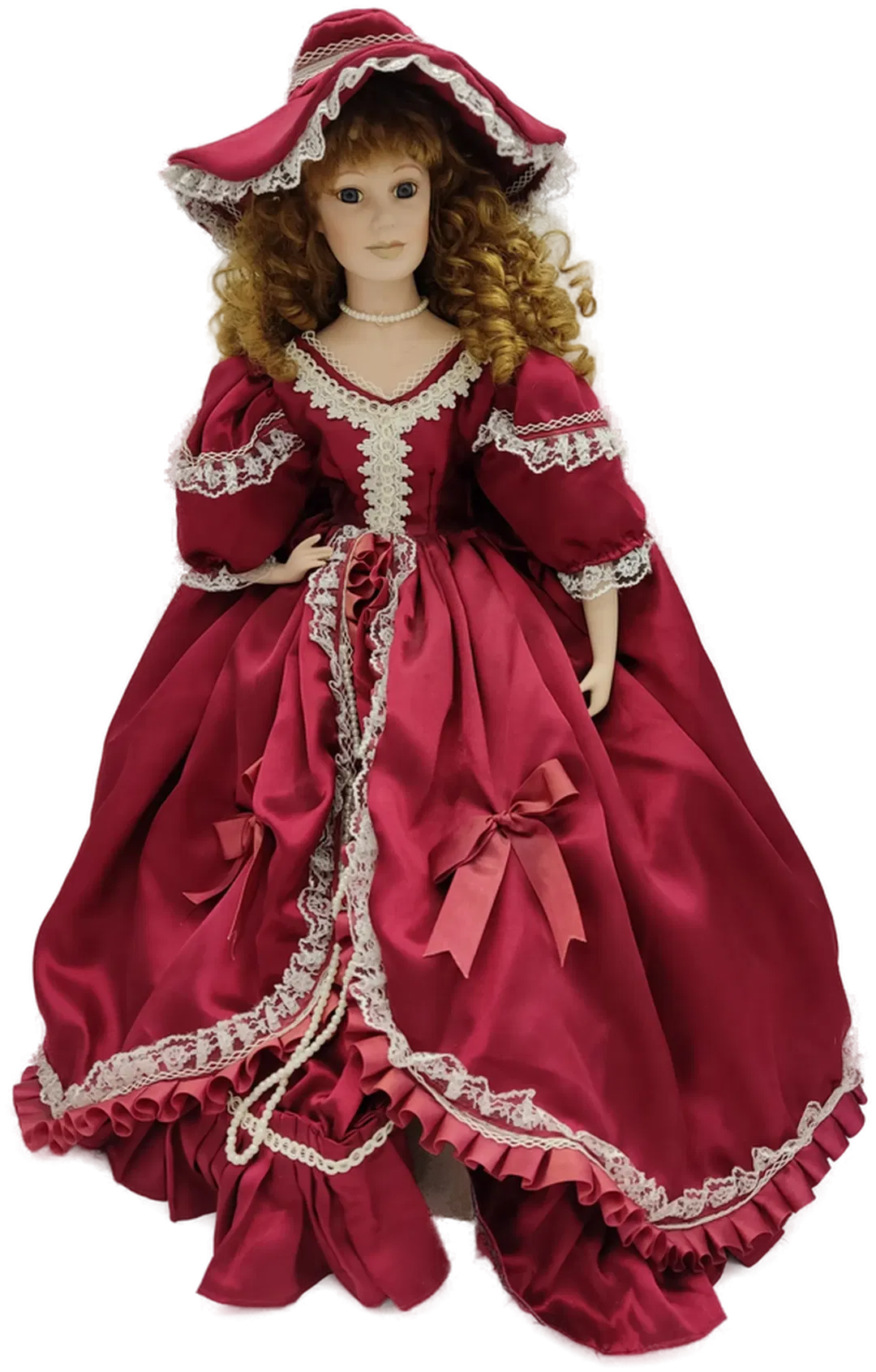Victorian Doll - Handgearbeitete Porzellan- Sammlerpuppe - H/70 cm  - Bild 3
