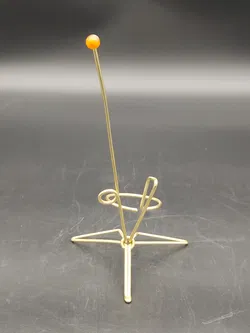 Mid Century Salzstreuer-Halterung aus Metall - gold  - Bild 2