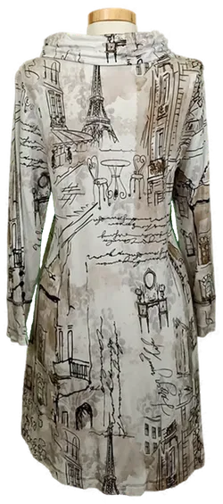 Dolcezza Damen 2-teiliges Co-Ord mit Midikleid und Jacke gemustert Gr. S - Bild 5