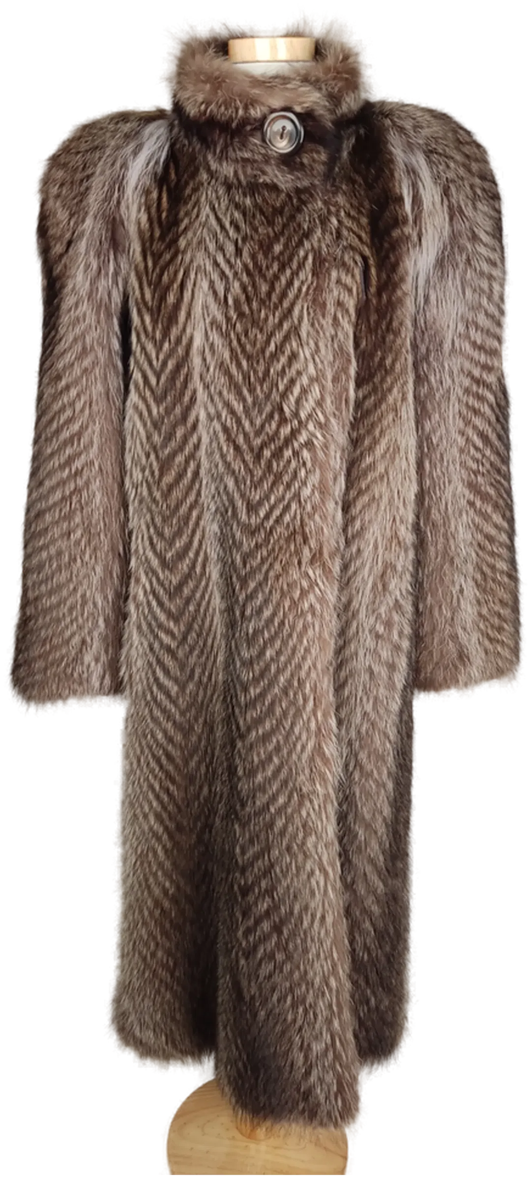 Damen Pelzmantel braun - L 40/42 - Bild 4