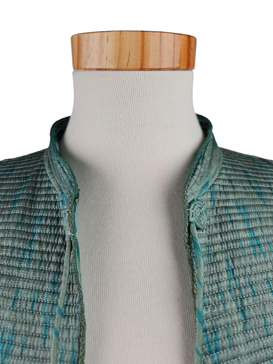 Dori - Vintage Herren Jacke (Seide), türkis - Gr. M – Bild 4
