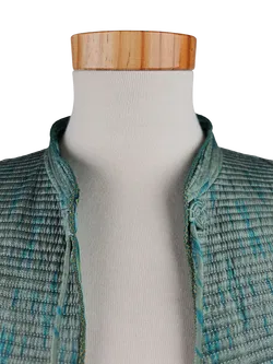 Dori - Vintage Herren Jacke (Seide), türkis - Gr. M - Bild 4