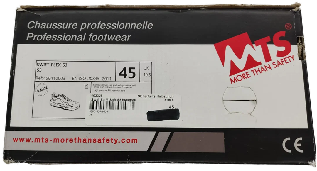 Arbeitschuhe MTS Swift Flex 45841 Halbschuhe S3 Blau Weiß Gr. 45  – Bild 5