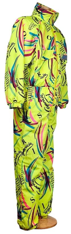 Capricio Vintage Herren Skianzug, gelb - L/XL (Made in Italy) - Bild 2