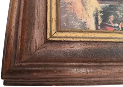 2 kleine Dekobilder mit Holzrahmen, Vintage - Bild 4