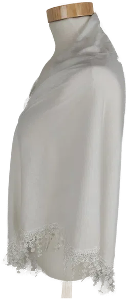 Dreiecktuch mit Spitze, weiß, Größe ca 180 x 120 x 120 cm - Bild 2