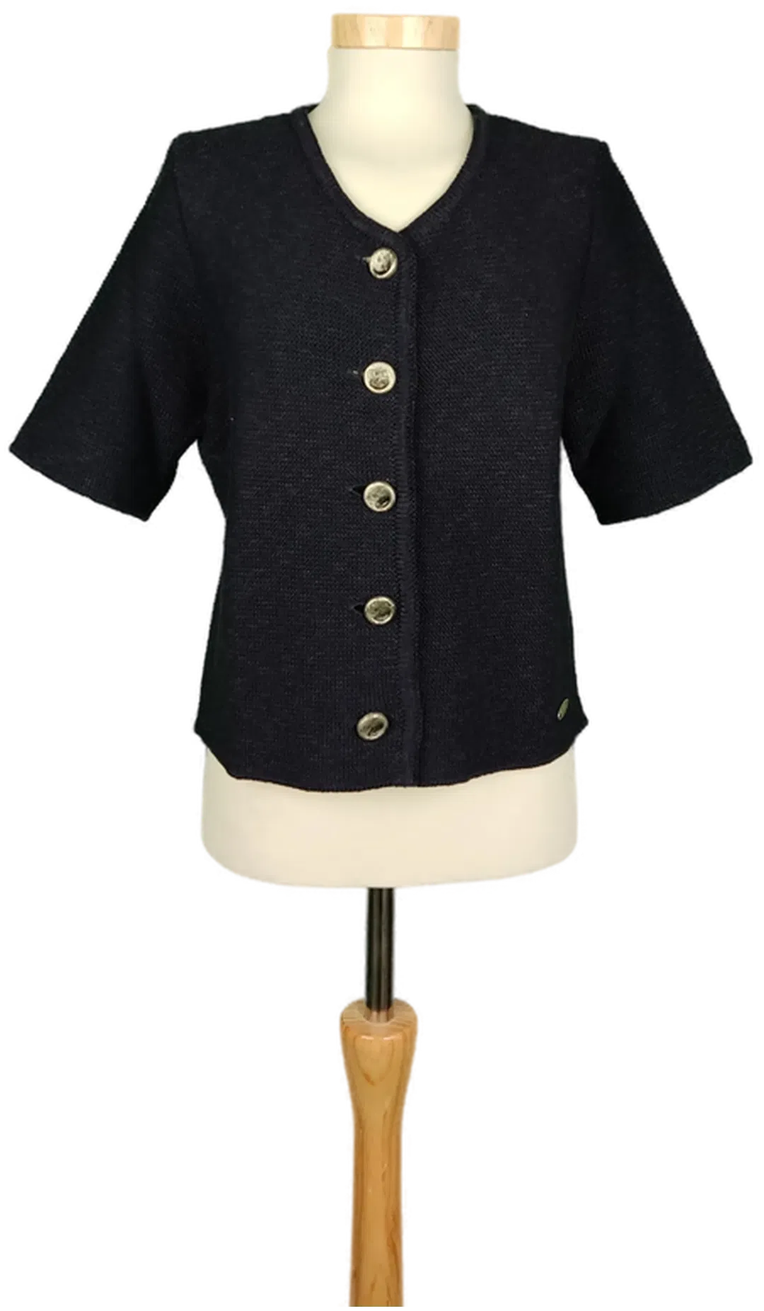 Steffner Damen Kurzarm-Strickweste blauschwarz - M/40 - Bild 1