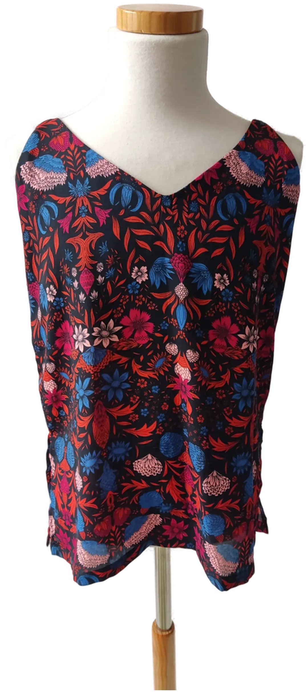 H&M Damen Tanktop - mehrfarbig(blau, rot, schwarz)  - Gr. 34 - Bild 4