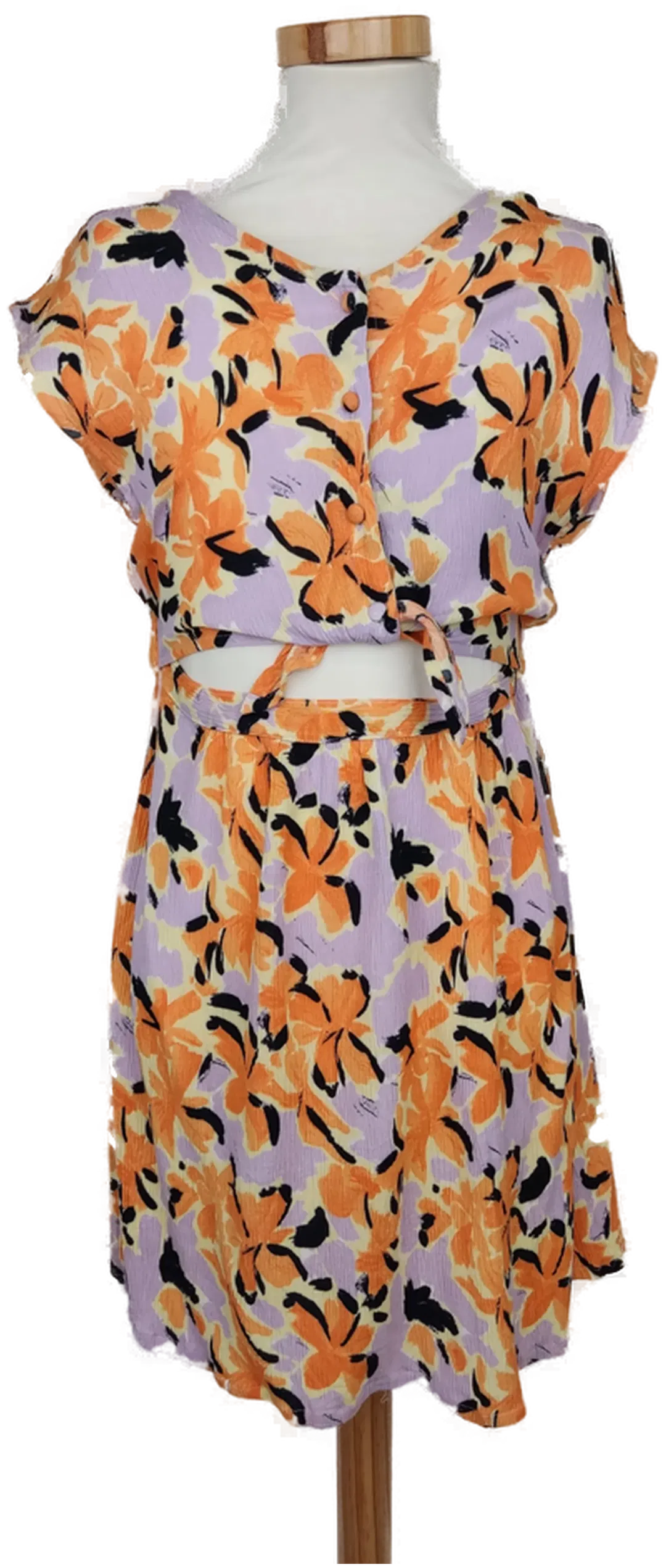 Name It Kinder Kleid flieder/orange geblümt, bauchfrei - 128 - Bild 4