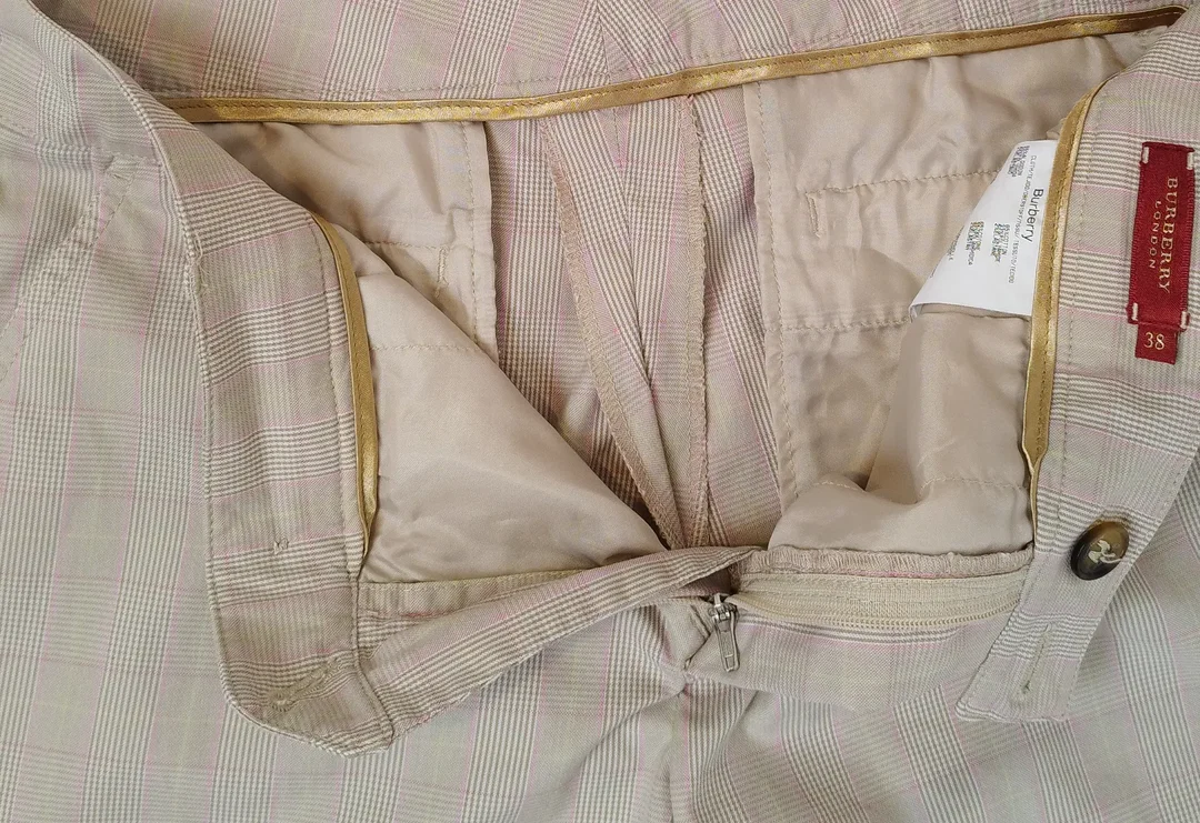 Hose Burberry, Glencheck-Karo, Mischfaser, Gr. 38 | Zeitloser Klassiker – Bild 5