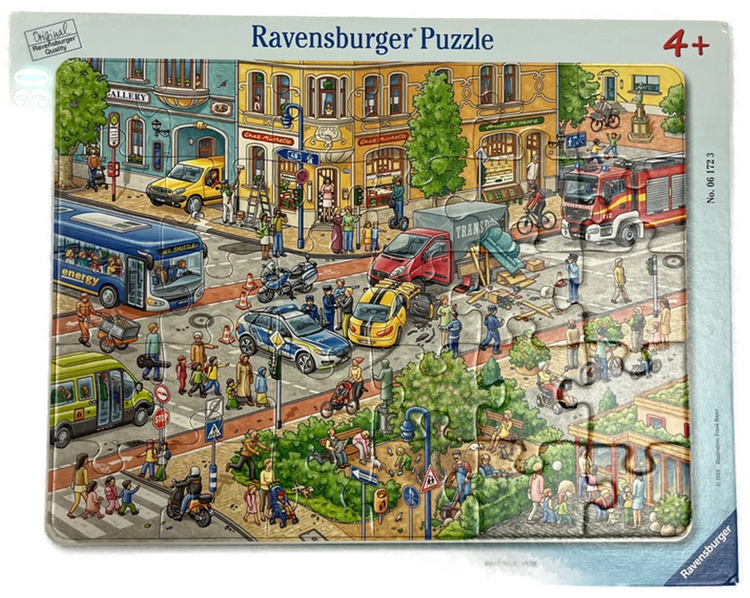 RAVENSBURGER PUZZLE (3er Pkg) Angriff auf die Piraten, Unterwegs in der Stadt, Kleiner Flugplatz ab 4 jahre – Bild 3