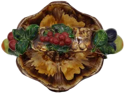 St. Peter Graz Keramikobstschale  mit Henkel mehrfarbig Vintage - Bild 4