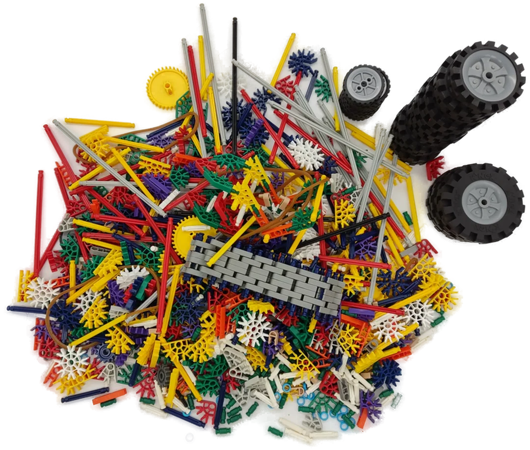 Lernspielzeug K'NEX Bausteine ca 2,2 Kg gemischt  – Bild 2