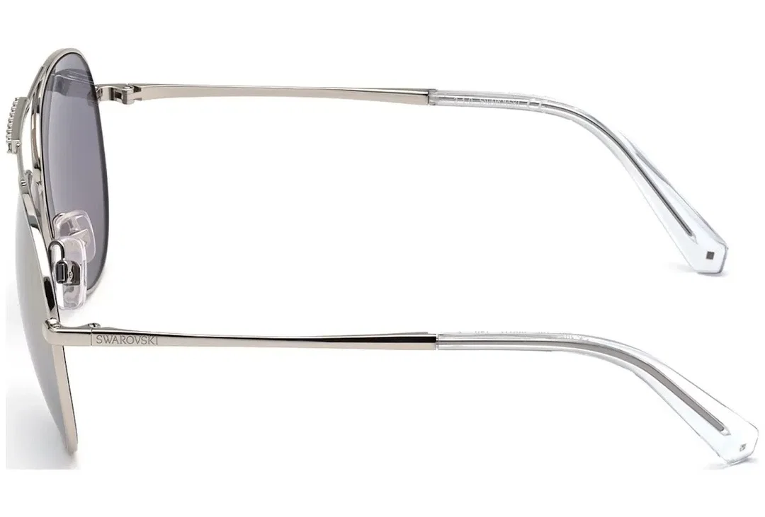 Swarovski Damen Sonnenbrille – Aviator Stil – Silber – Kristallsteg – inkl. Original Etui – Bild 3