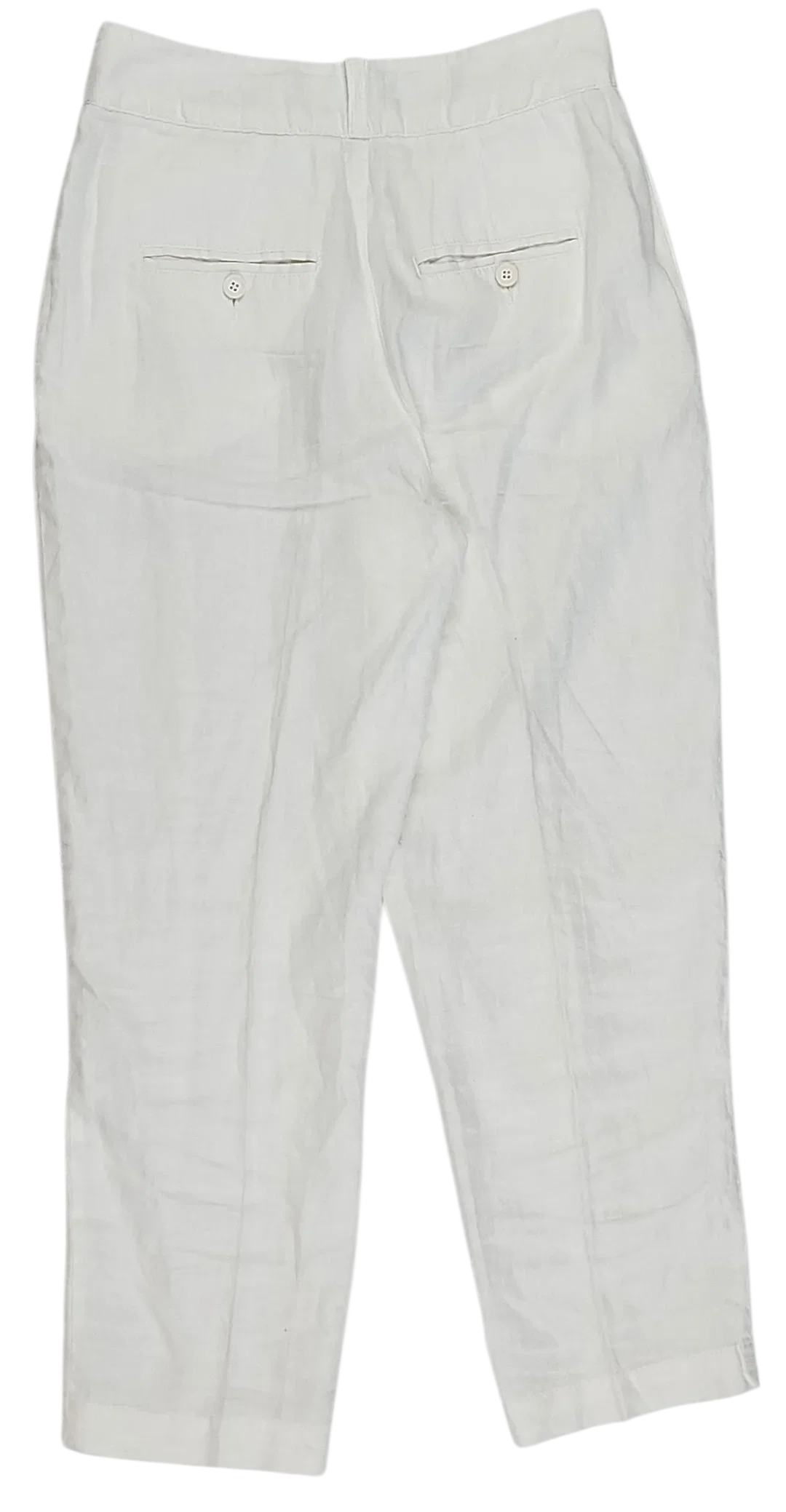 United Colors of Benetton Damen Leinen Hose, weiß - Gr. DE 34 – Bild 2