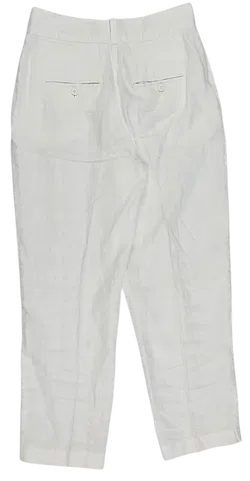 United Colors of Benetton Damen Leinen Hose, weiß - Gr. DE 34 - Bild 2
