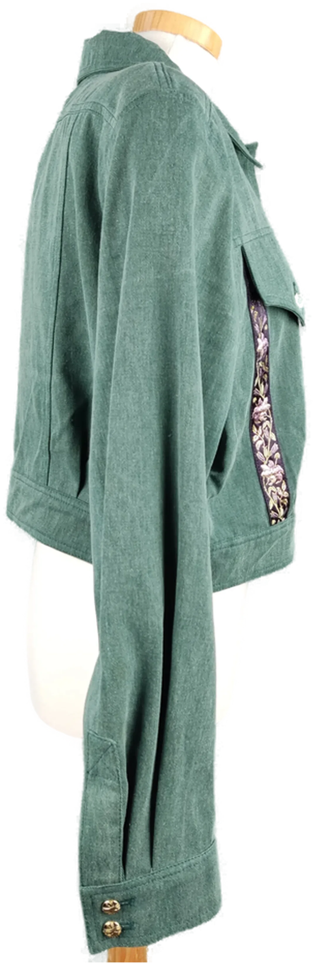 Vintage Jeansjacke grün - XL/42 – Bild 3