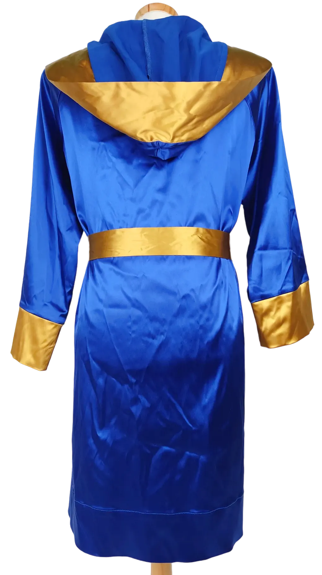 Kapuzenmantel - blau/bronze – Bild 2