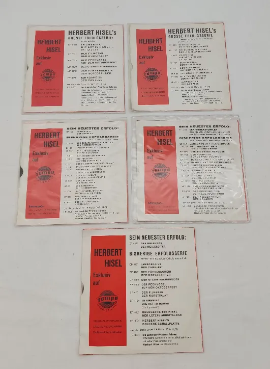 Single Langspielplatten - Herbert Hisel - 5er Set – Bild 3