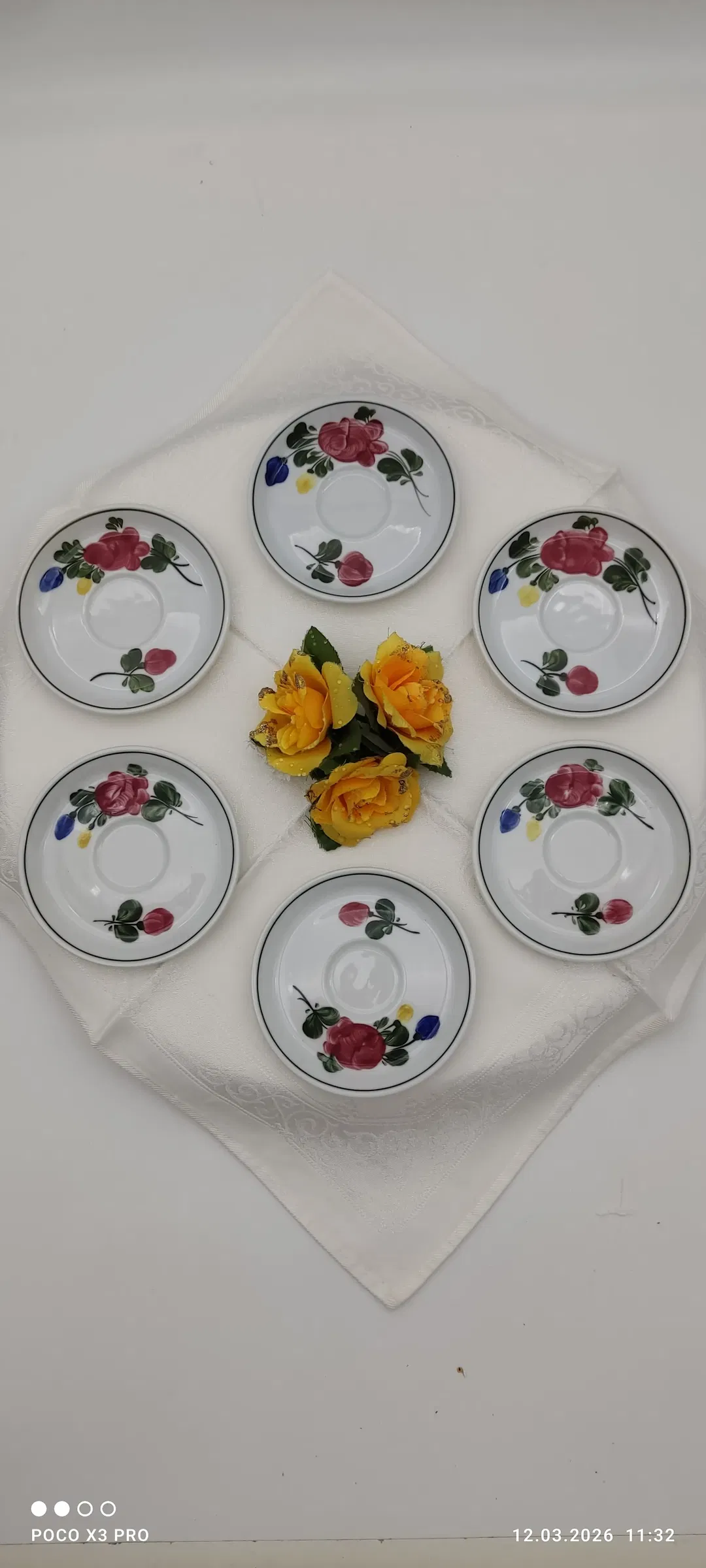 Lilien Porzellan Mocca-Untersetzer 6er | Sammlerstück - Bild 1