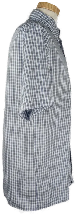 Eterna Herrenhemd kurzarm blau- weiß kariert- 40 – Vorschau 3