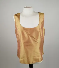 Schimmerndes Tanktop - gold/rosa / mit Reißverschluss - Bild 1