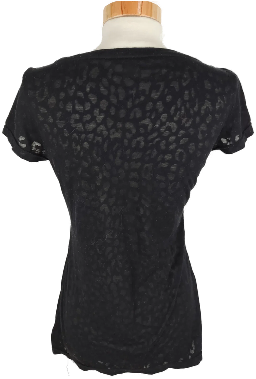 T-Shirt "Telly Weijl", kurzarm mit Rundhalsausschnitt, schwarz mit Aufdruck, Größe S – Bild 3