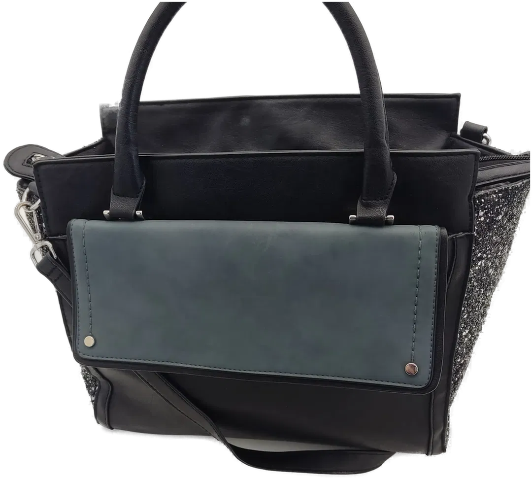 Catwalk Damen Handtasche - schwarz mit Glitzer  - Bild 4