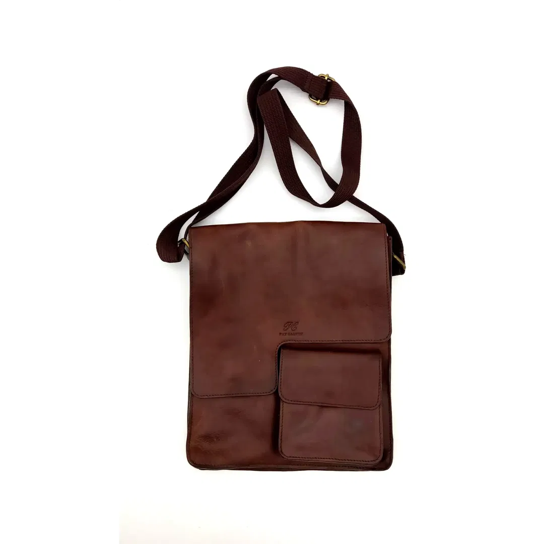 PAT CALVIN Herren-Umhängetasche, dunkelbraun - Bild 1