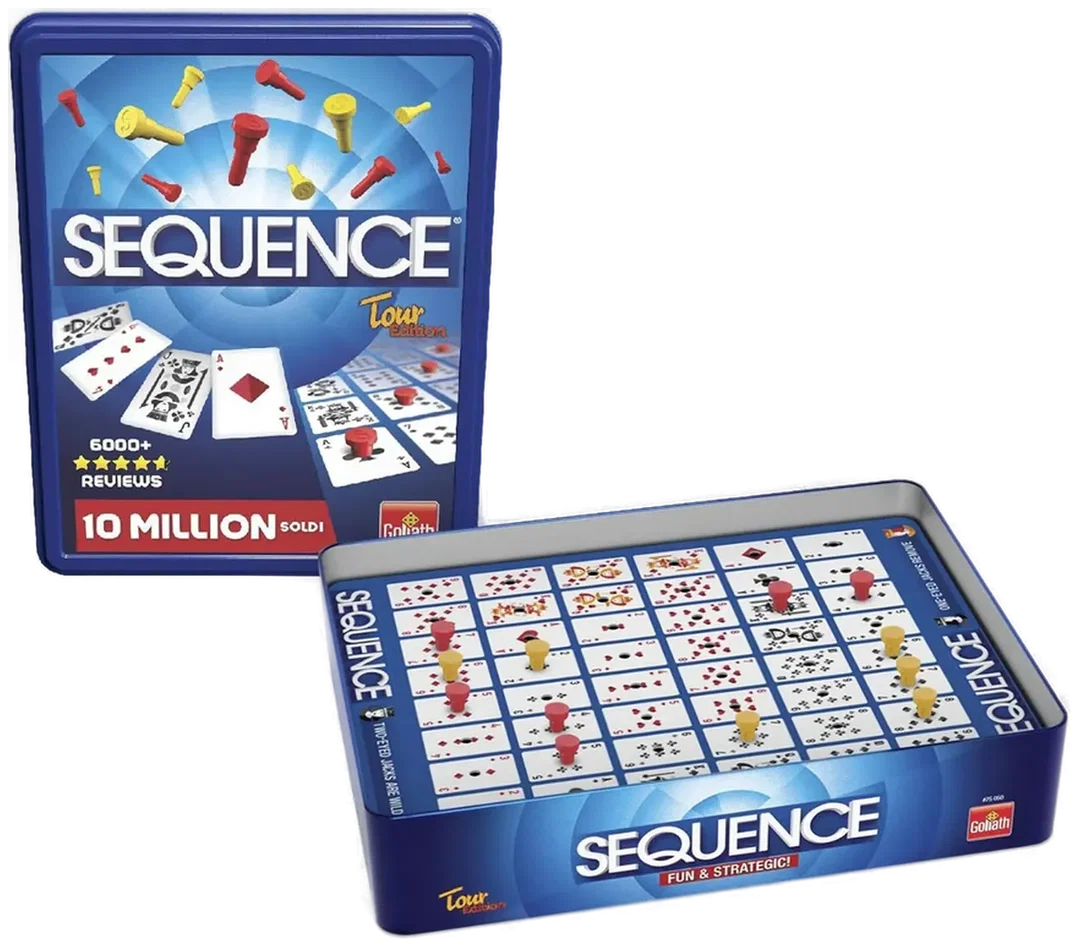 Sequence – Tour Edition – Goliath – Strategiespiel in Metalldose | ab 7 Jahren | 2–4 Spieler | Komplett – Bild 3
