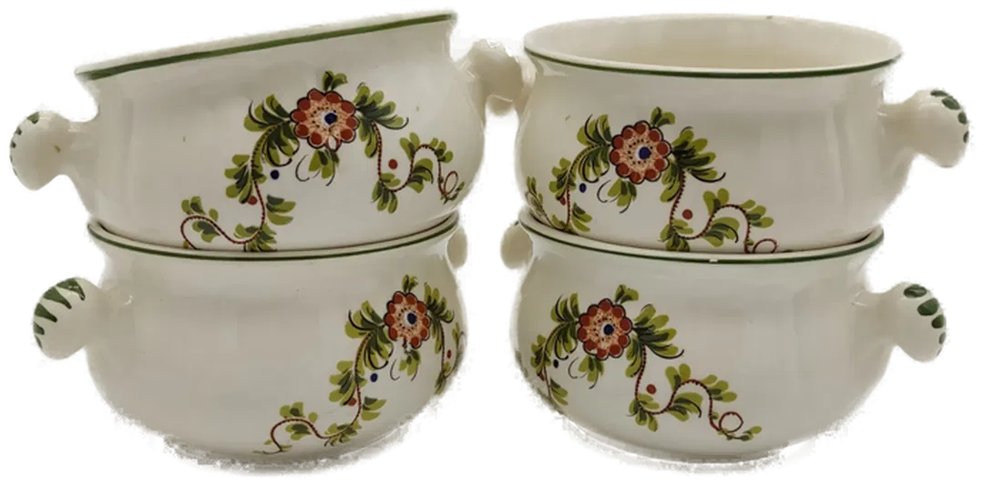 Vintage Suppenschüssel 4 Stück mit Blumendekor - Bild 4