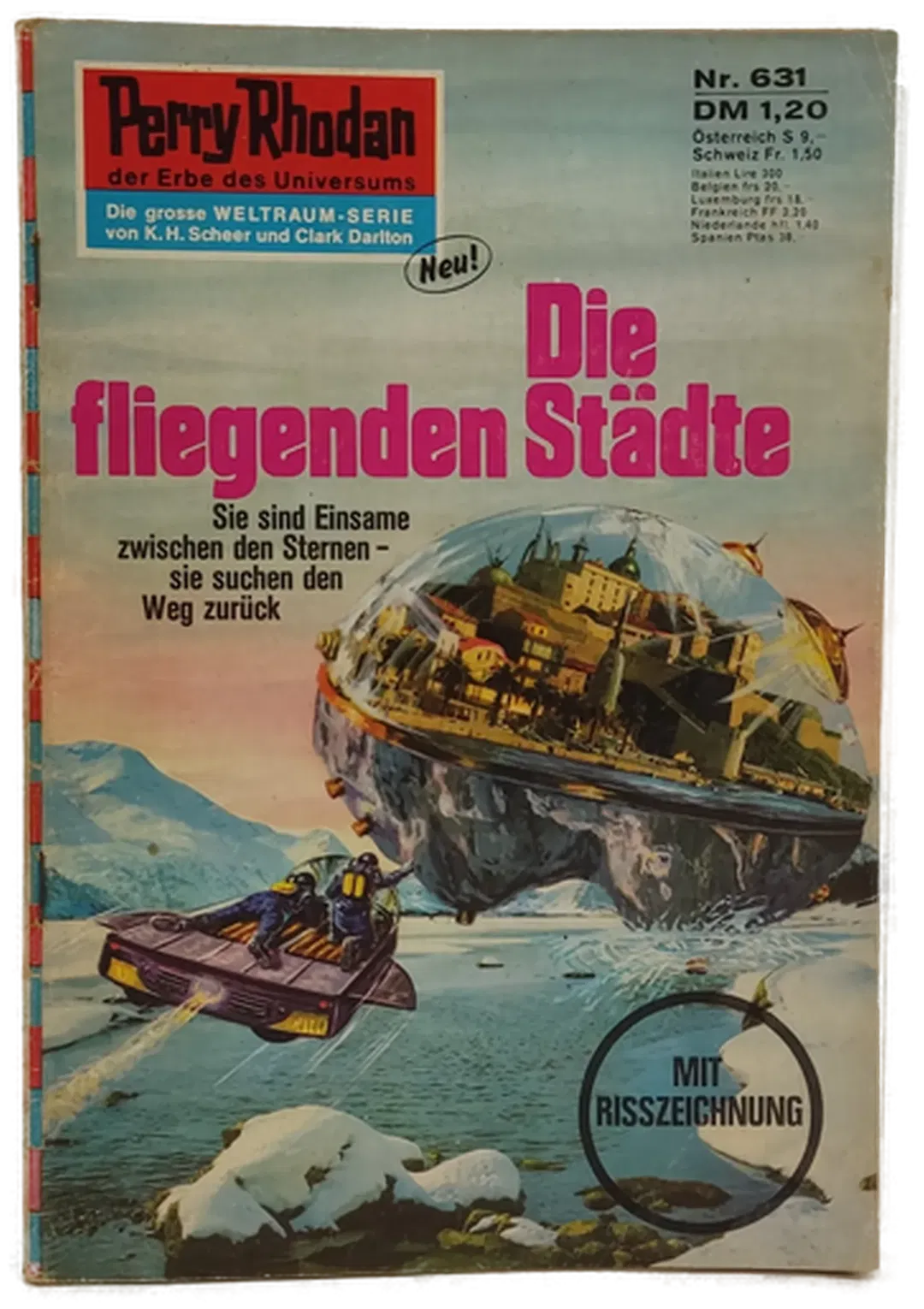  Romanheft Perry Rhodan Die fliegenden Städte Erstauflage Nr.631 - Bild 2