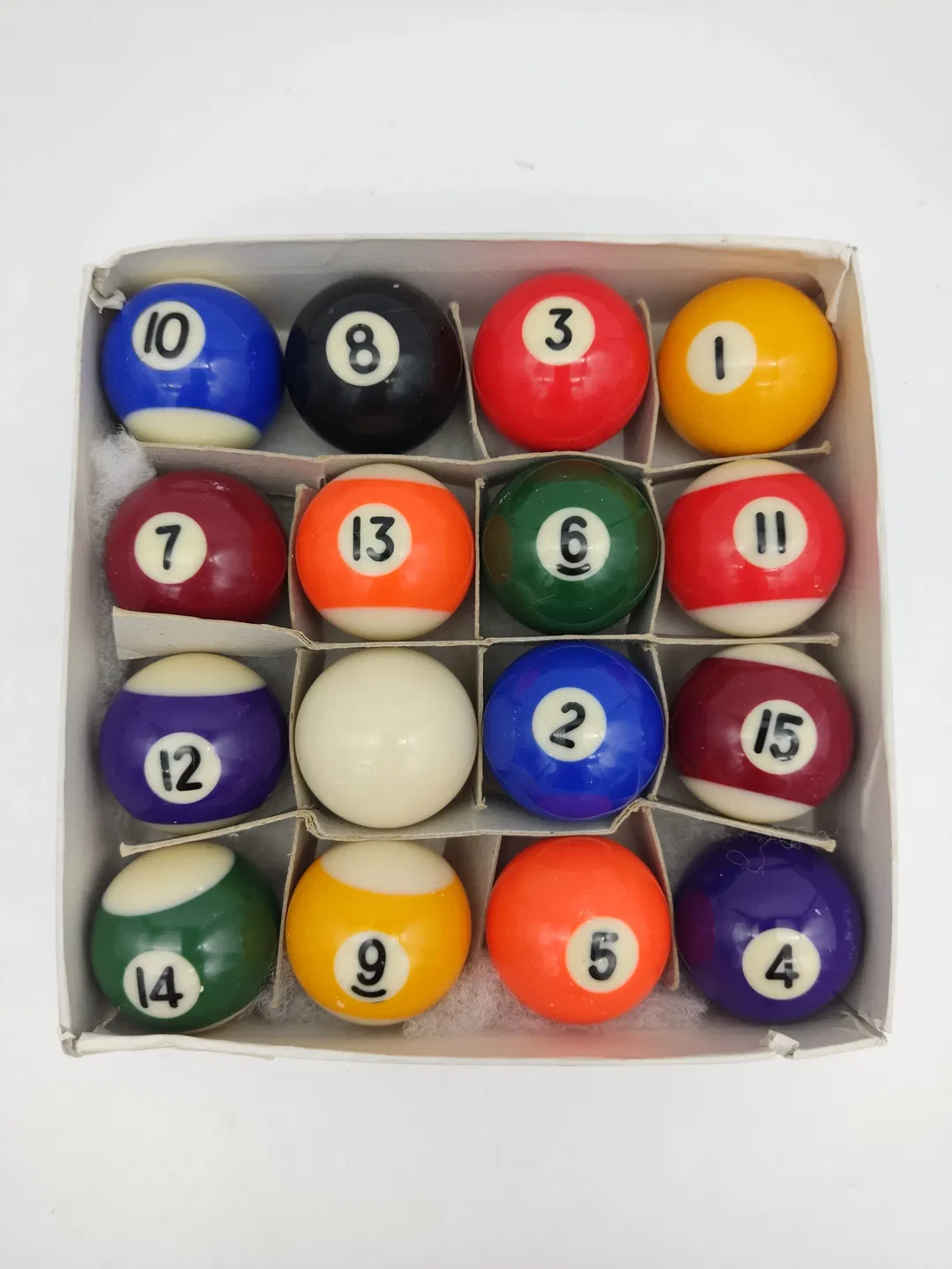 Kleine John West Pool Billardkugeln / 16 Stück im Originalkarton / Durchmesser 3,8 cm - Bild 4