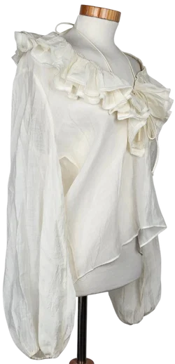 ZARA Damen Bluse, off-weiß - Gr. L - Bild 2