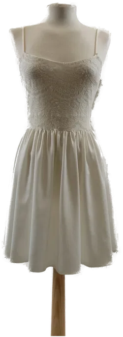 weißes Minikleid mit Trägern  - Bild 1