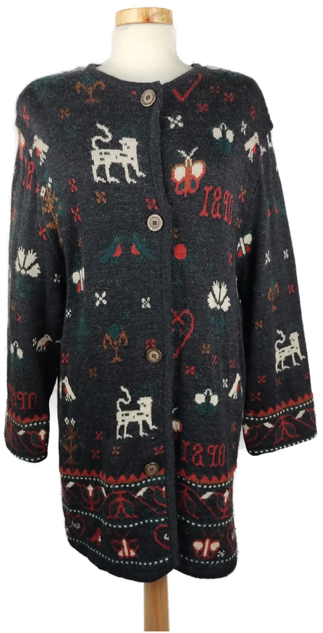 Lodenfrey Damen-Lodenmantel schwarz gemustert - XXL/44 - Bild 4