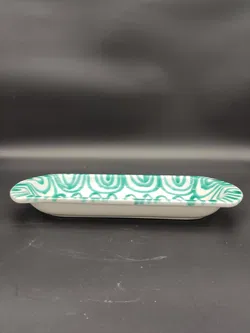 Gmundner Keramik Servierplatte grün geflammt  - Bild 2