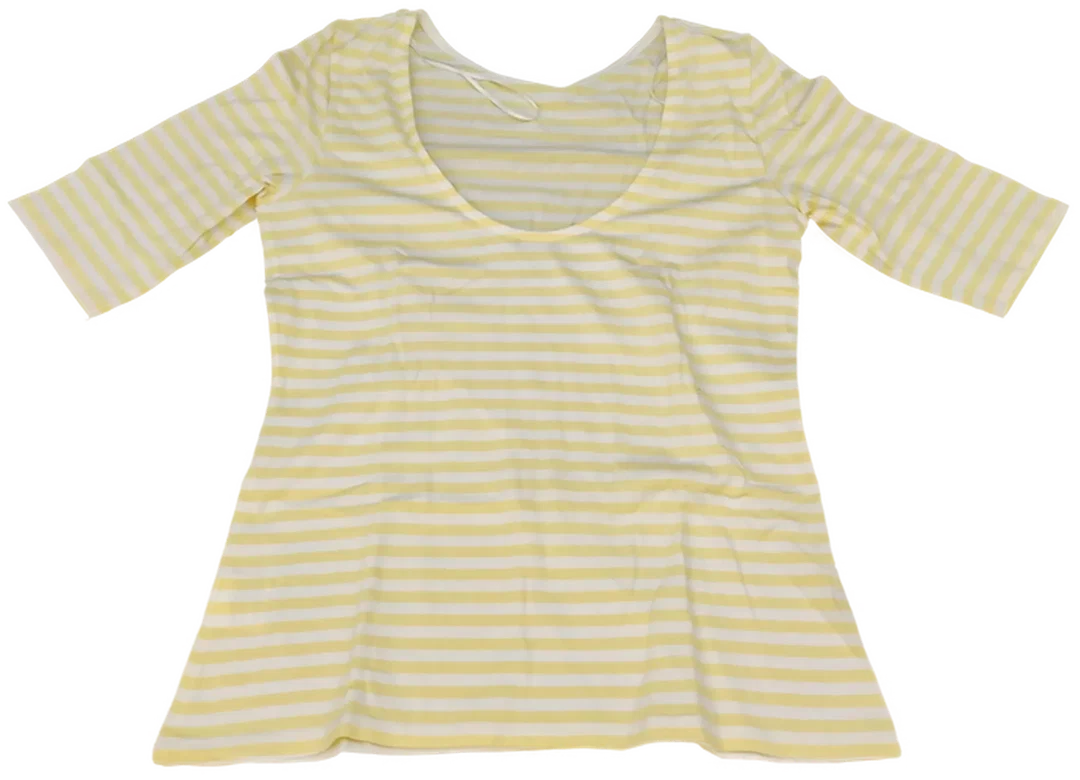 United Colors of Benetton Kindershirt gelb/weiß Gr. M - Bild 1