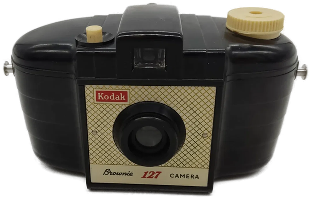 Kodak Camera/Kamera Brownie 127 in Ledertasche – Bild 5