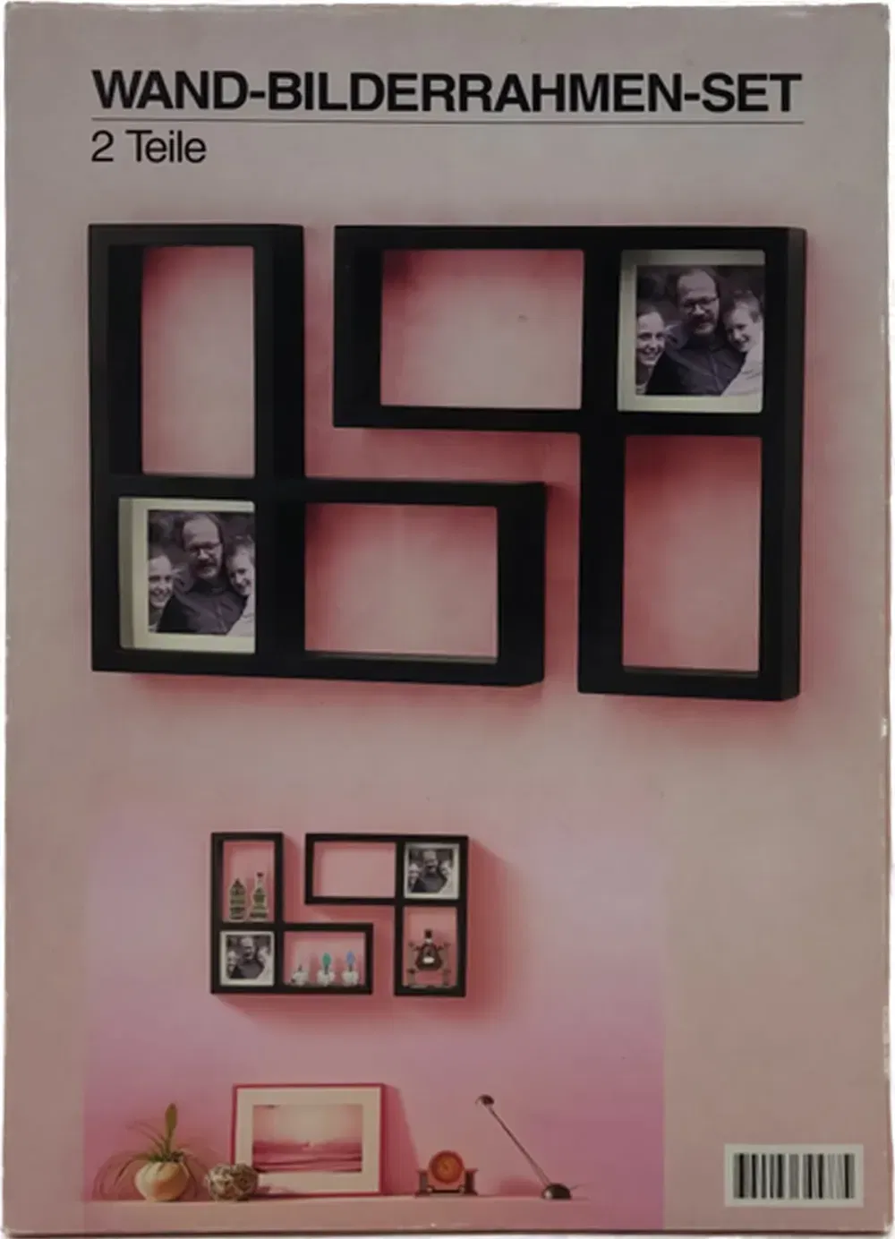 Wand-Bilderrahmen-Set bestehend aus 2 Teilen in schwarz - Bild 4