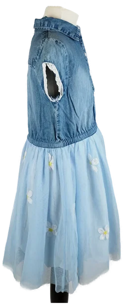 Topolino Kinder-Jeanskleid - Gr 128 / OT 100% Baumwolle - Bild 2