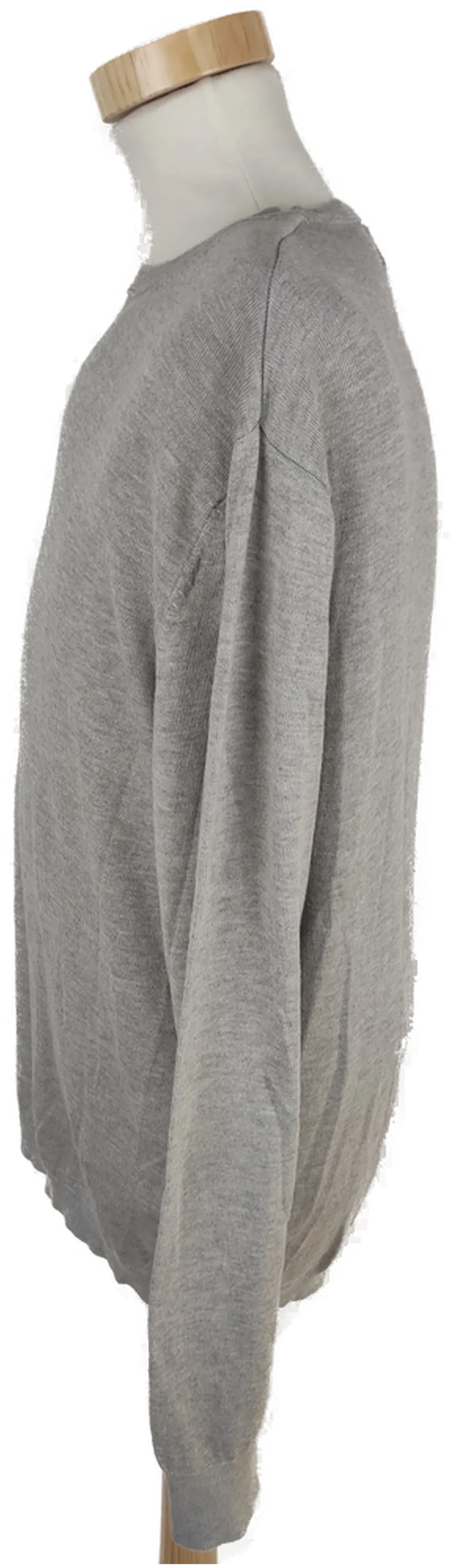 Pullover "Zara", langarm mit Rundhalsausschnitt, gestrickt, hellgrau, Größe M – Bild 2