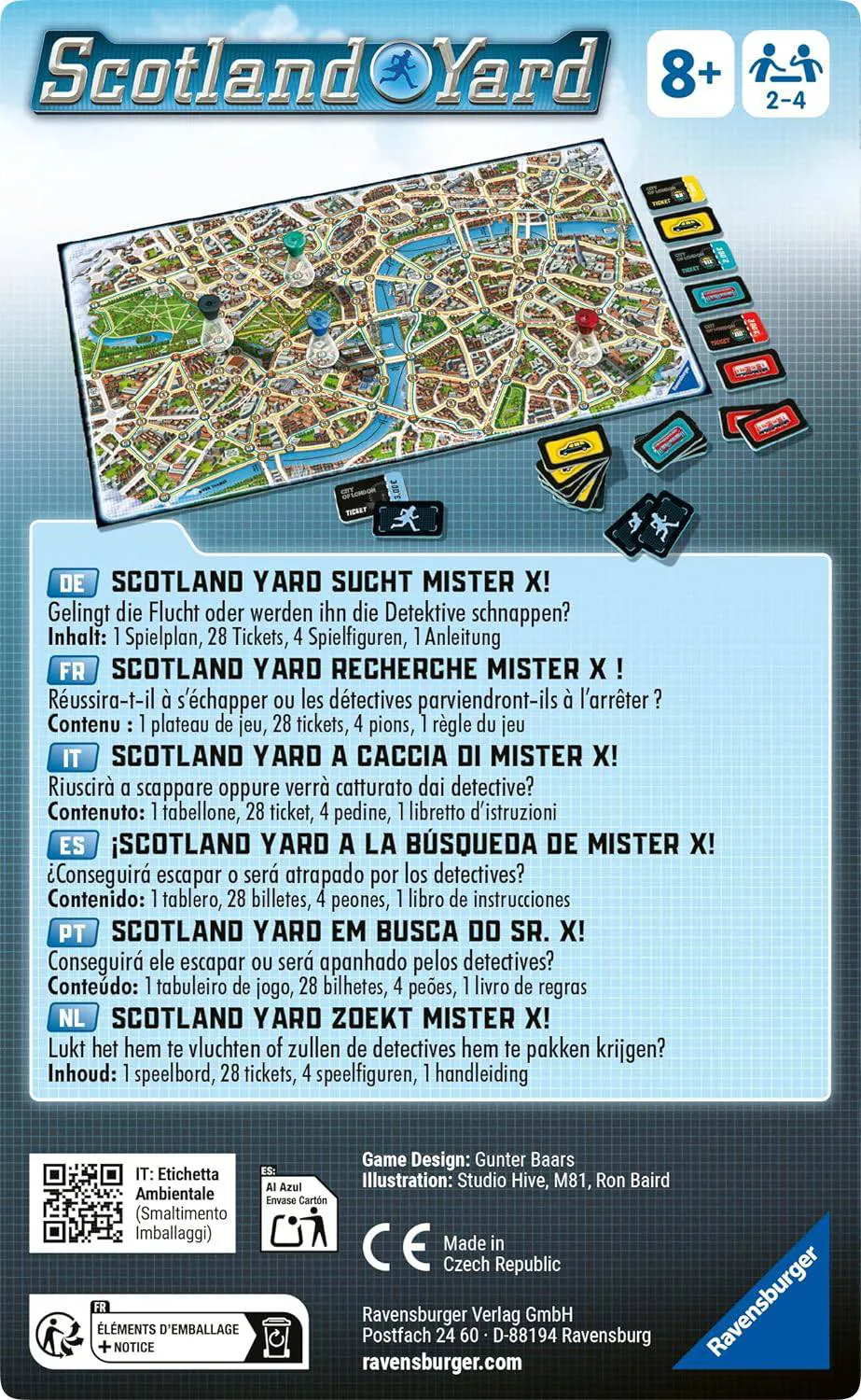  Scotland Yard, Mitbringspiel (Reisespiel / Brettspiel), Ravensburger 22451, Originalverpackt – Bild 2
