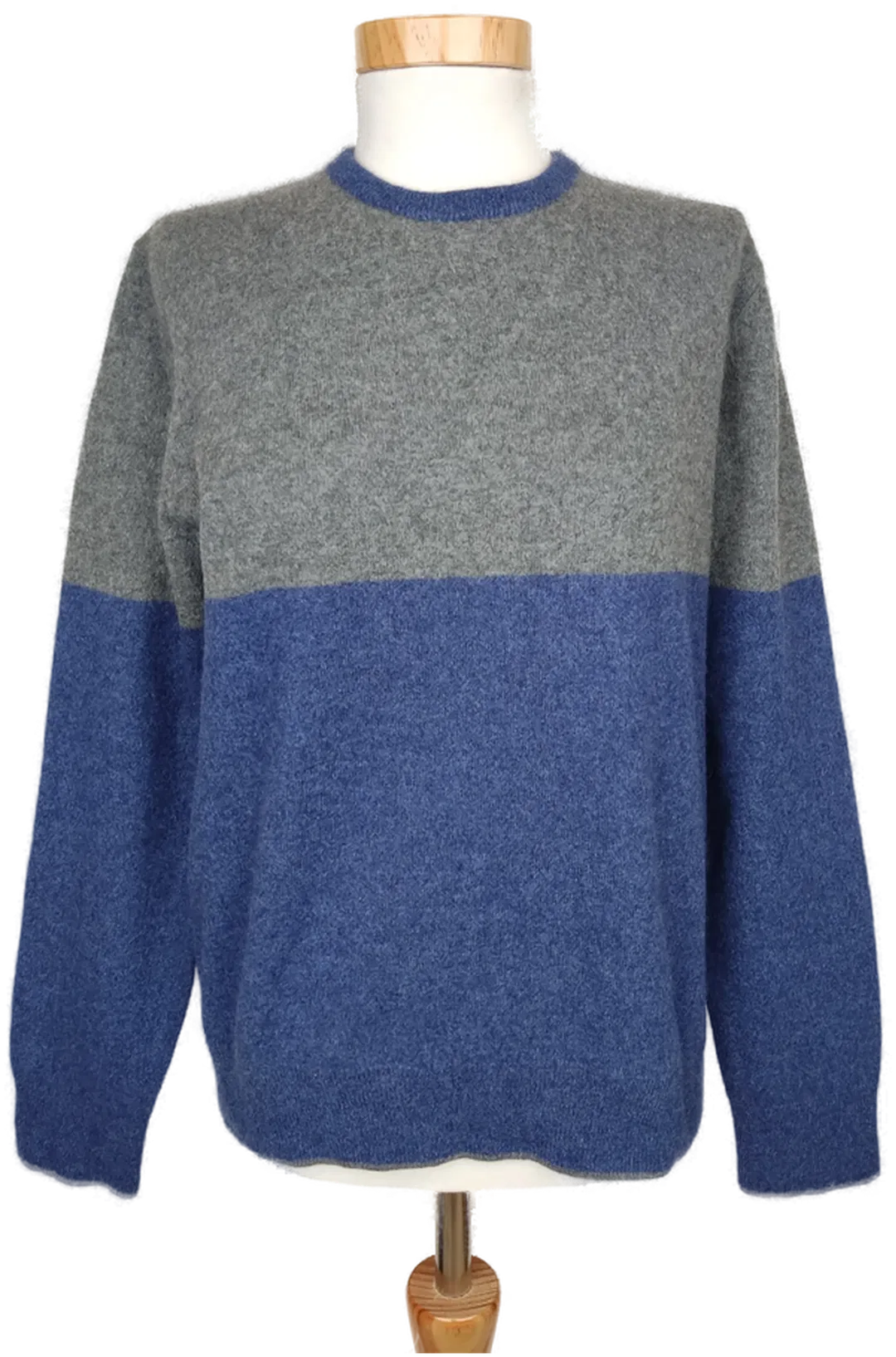 Boden Damen Kaschmir-Pullover, blau/grau - L/40 - Bild 1